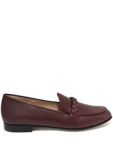 Gianvito Rossi leather loafers Red G25177