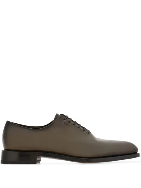 Ferragamo Tramezza lace-up oxford shoes Green 778778