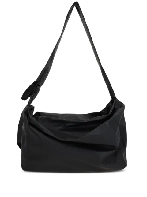 Discord Yohji Yamamoto Puff leather shoulder bag Black DAI78791