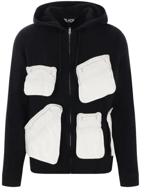 Black Comme Des Garçons flap-pocket hoodie Black 1NJ014