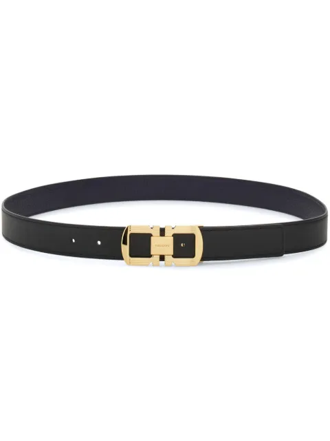 Ferragamo reversible leather belt Blue 780460