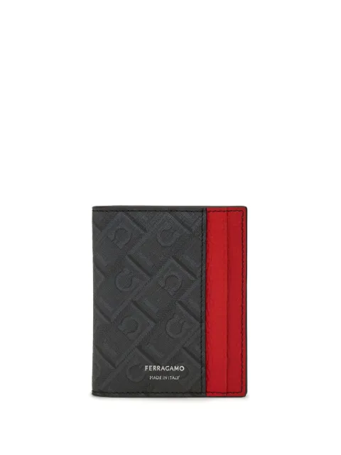 Ferragamo Ferragamo monogram credit card holder Black 780334