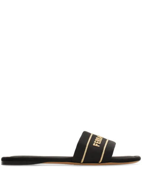 Ferragamo logo slides Black 781252
