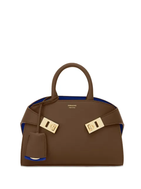 Ferragamo Hug bicolor handbag XS Brown 781703