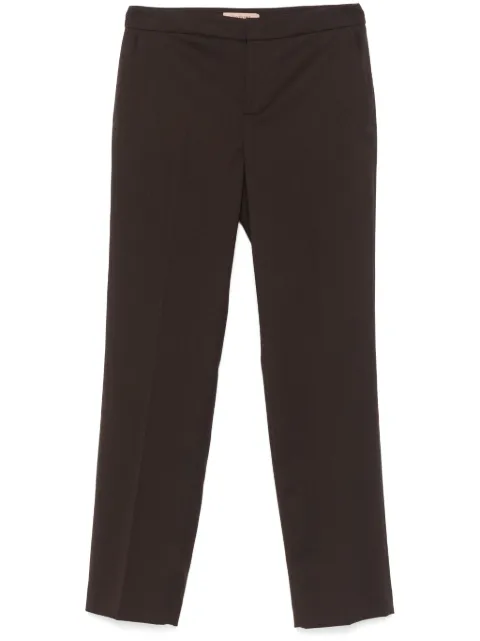 TWINSET logo-plaque trousers Brown 242TT2125