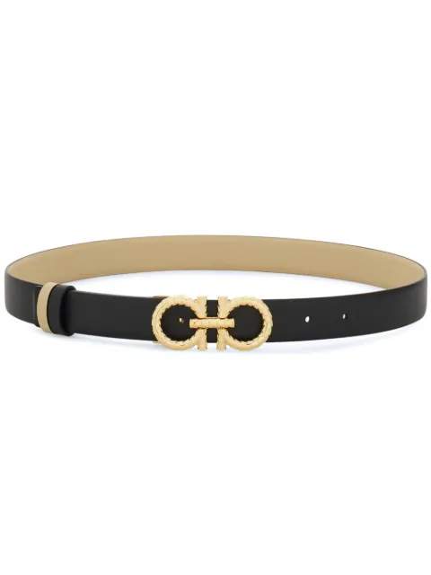 Ferragamo adjustable and reversible Gancini belt Black 780425