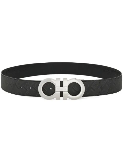 Ferragamo Gancini reversible belt Black 780244