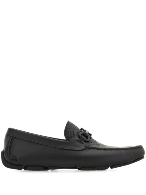 Ferragamo Gancini driver ornament loafers Black 779172