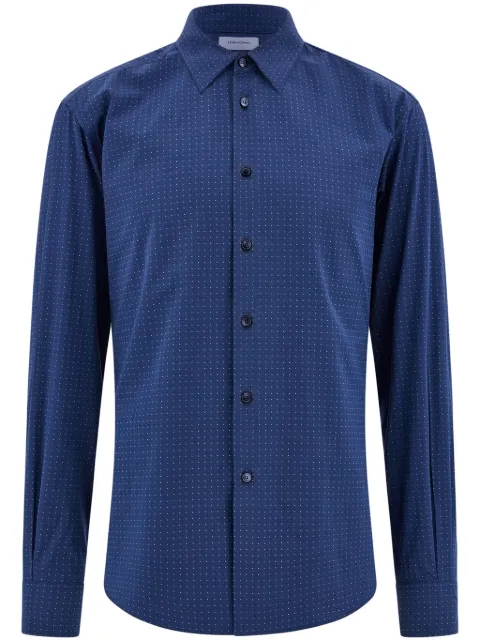 Ferragamo geometric-print shirt Blue 780349