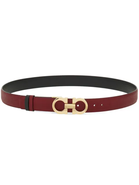 Ferragamo Gancini Ferragamo reversible leather belt Red 759449