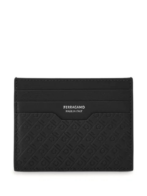 Ferragamo Ferragamo monogram credit card holder Black 780076
