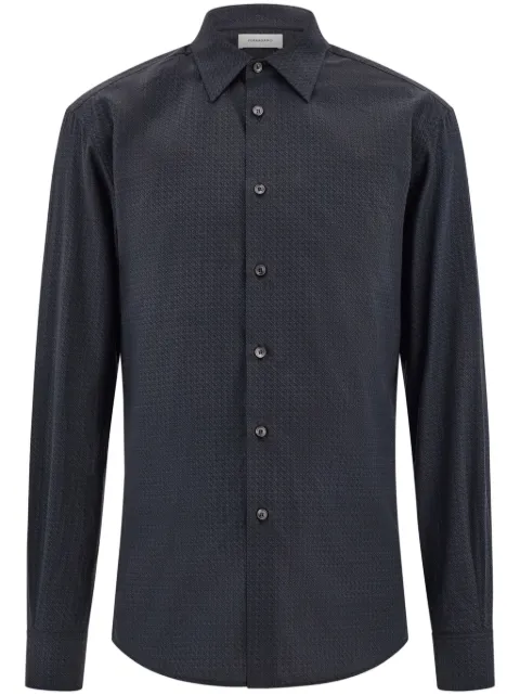 Ferragamo micro-patterned shirt Black 780348