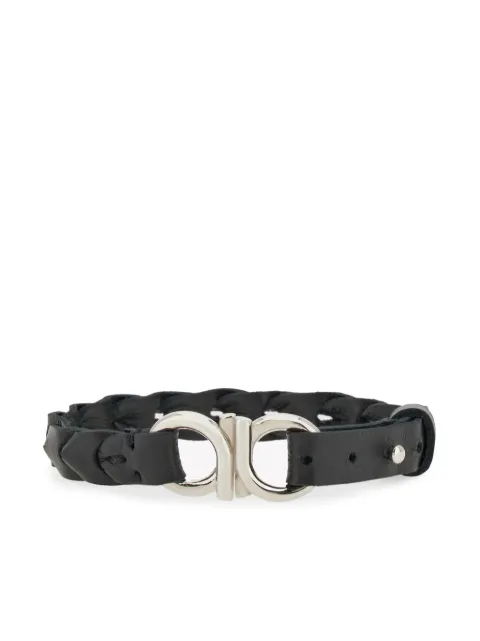 Ferragamo braided Gancini bracelet Black 780298