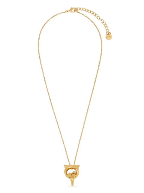 Ferragamo Gancini pendant necklace Gold 780398