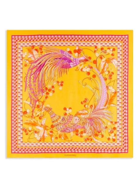 Ferragamo animal-print silk scarf Pink 780278