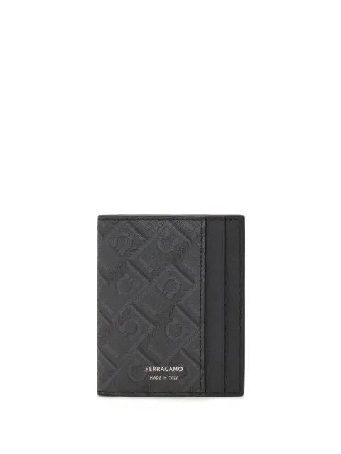 Ferragamo Ferragamo monogram credit card holder Black 780333