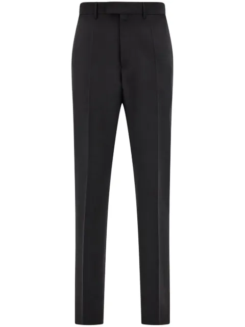 Ferragamo logo-tag cotton straight-leg trousers Black 780692