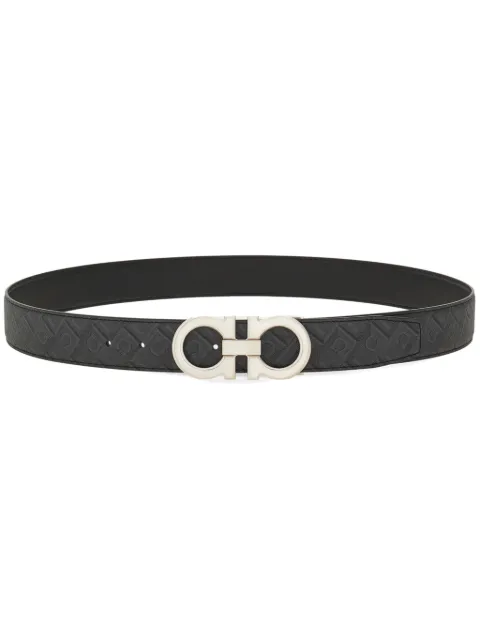 Ferragamo Gancini-logo reversibile belt Black 780171