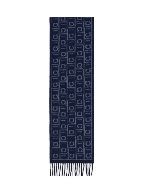 Ferragamo monogram scarf Blue 779247