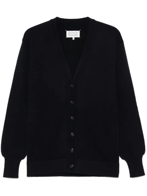 Maison Margiela virgin-wool knitted cardigan Blue S50HP0015M13061