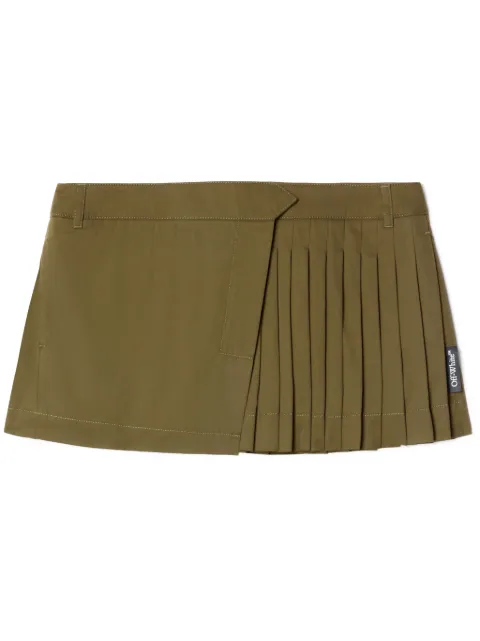 Off-White Savana mini skirt Green OWCU014S25FAB0025800
