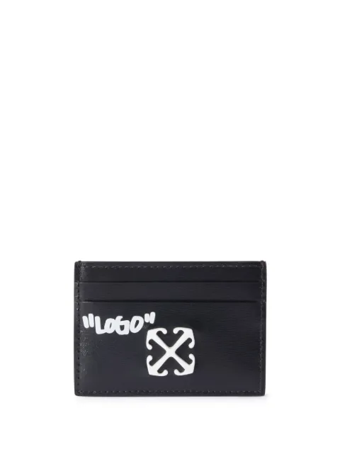 Off-White Jitney Quote card holder Black OWND027C99LEA0021001