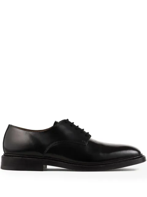 SANDRO glazed leather dress shoes Black SHACH01262