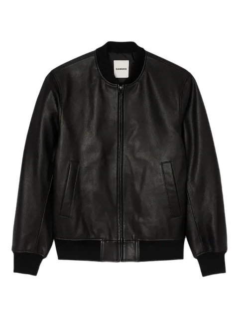 SANDRO leather jacket Black SHPBL01124