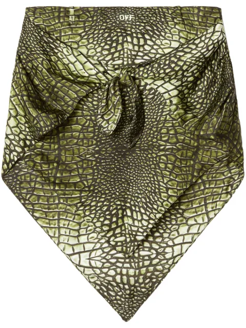 Off-White Croco Bandana skirt Green OWCC18BS25FAB0025810