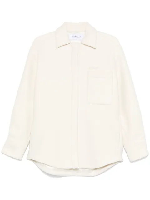 Off-White padded shirt jacket White OWES004S25FAB0010B00