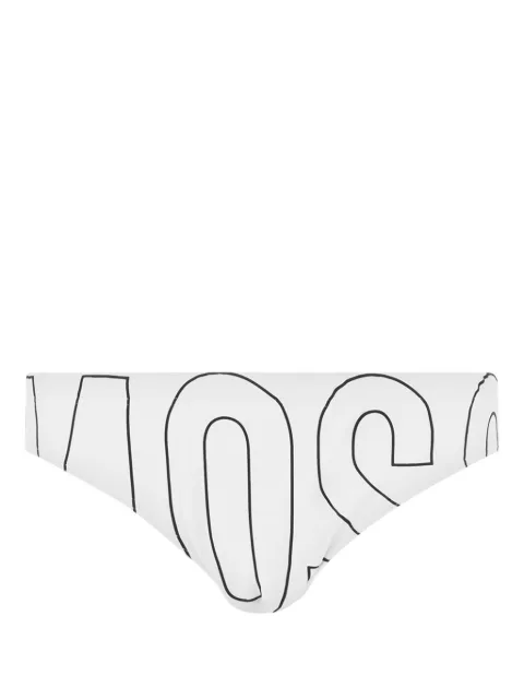 Moschino swim slip rubber logo White A42234901