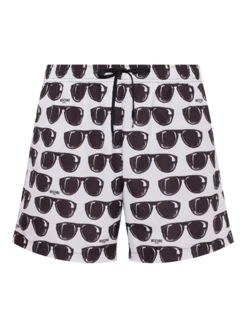 Moschino graphic-print swim shorts White V42319314