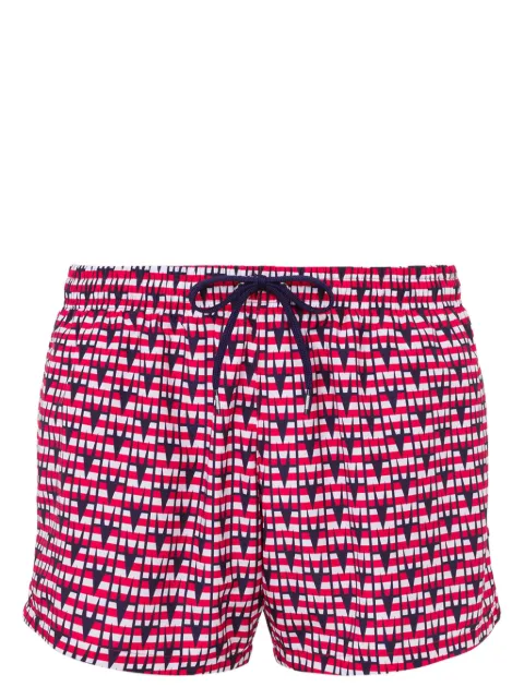 Moschino patterned swim shorts Blue A42169318