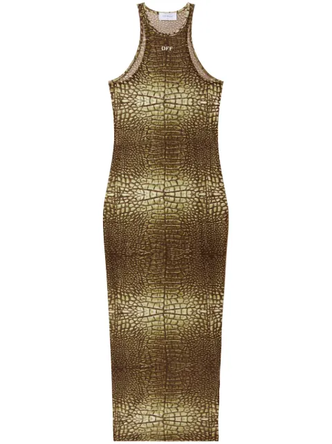 Off-White Croco dress Green OWDB54JS25JER0015810