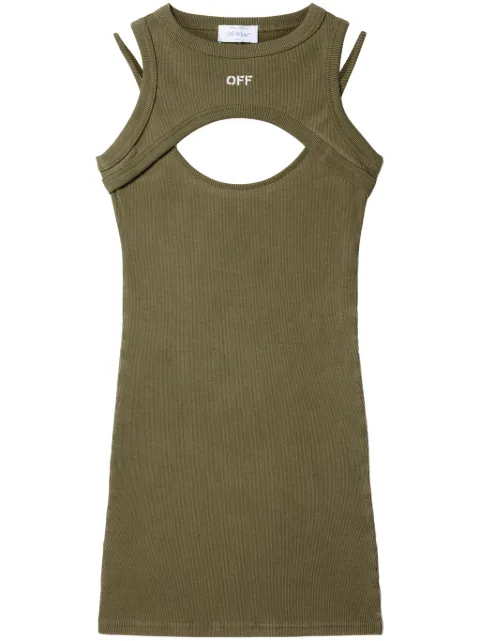 Off-White ribbed cut-out dress Green OWDB496S25JER0025401