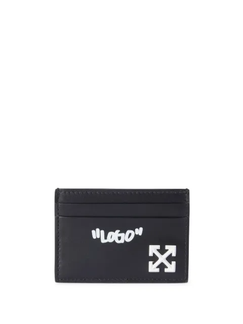 Off-White Jitney leather card holder Black OMND09FC99LEA0011001