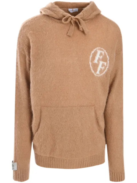Family First logo-embroidered hoodie Neutrals SWF2401