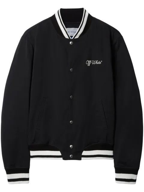 Off-White Script varsity jacket Black OMEH05FC99FAB0011001