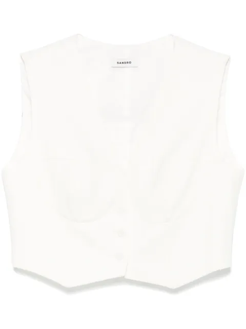 SANDRO pinstriped top Neutrals SFPTO00746