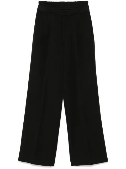LIU JO layered-effect straight-leg trousers Black WF4286T4224