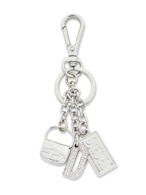 Diesel 1dr charm keyring Silver X10209P6471