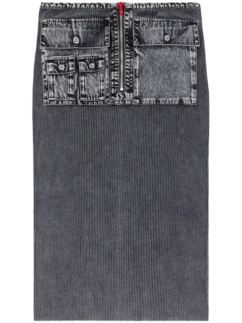 Diesel midi M-Meryn skirt Grey A174700QMAN