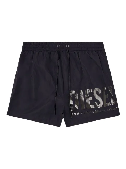 Diesel mid-length swim shorts with logo print Black A163000NJAS