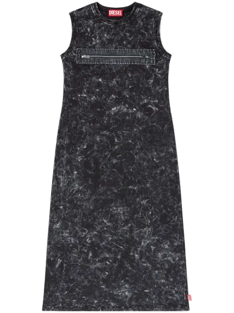 Diesel D-Pra midi dress Black A176460AKBU