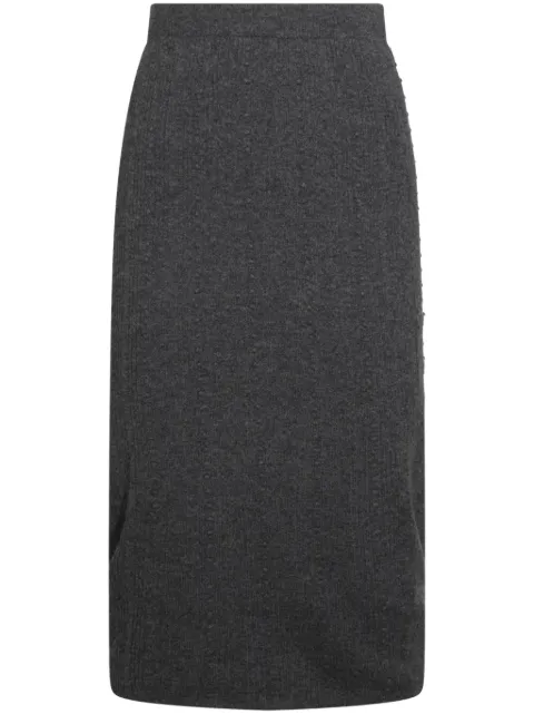 Fabiana Filippi Platinum bubble-stitch midi skirt Grey GND224F856N1280000