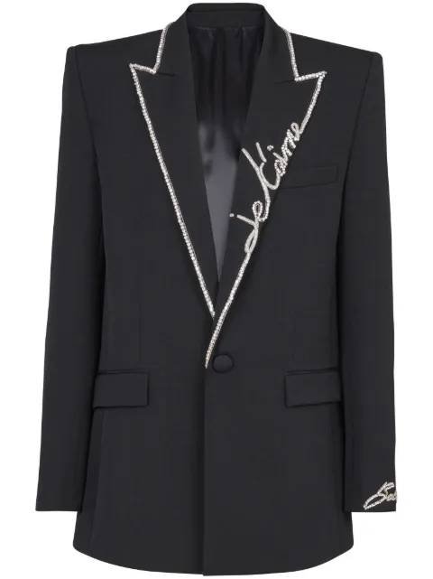 Balmain Love Letter blazer Black EH1SE28509WC