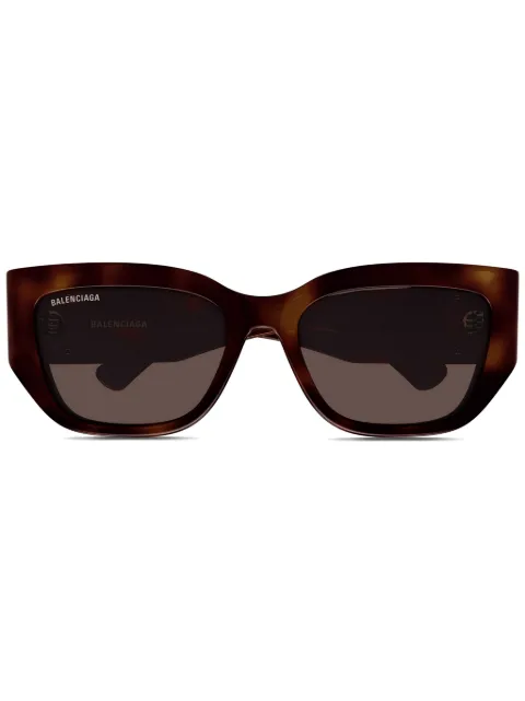 Balenciaga Eyewear logo-plaque sunglasses Brown BB0361SK002