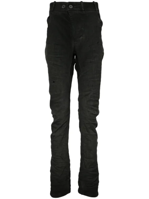 Boris Bidjan Saberi moulded drop-crotch trousers Grey P13TFFET10005