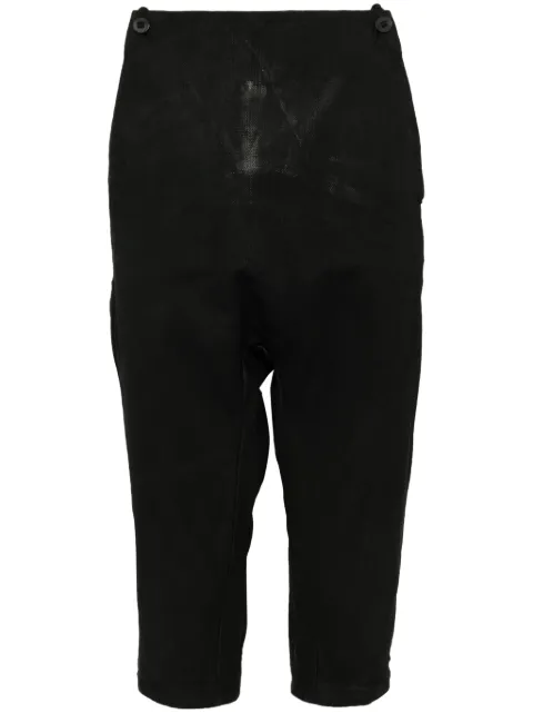Boris Bidjan Saberi coated pressed trousers Black P39FET10005