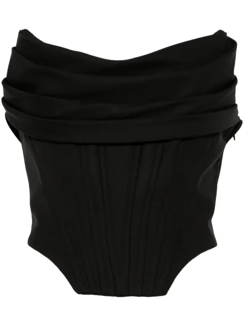 Giuseppe Di Morabito pleat-detail bustier Black 03FWTO30803229